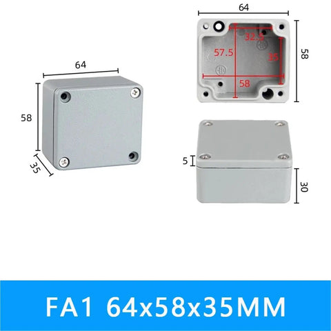 Premium Heavy Duty Cast Aluminum Junction Box With No Sweat Waterproof Housing For Outdoor And Industrial Electrical Enclosure Wiring Projects That Keep Components Safe, 64x58x35MM size.