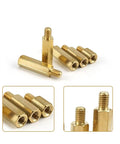 M3 Brass Hex Standoff Spacer Kit 300 Pieces Gold Tone With Male And Female Threads Pillar Mounts For Motherboard And Electronics Projects Perfect For DIY PC Builds, brass hex spacers