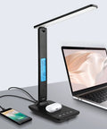 Desk Lamp With 10W Wireless Charger And USB Port, Clock LCD Display, Dope All In One Charging Station for home office setup