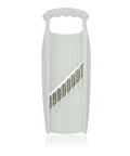 Börner Wave-Waffle XXL PowerLine crinkle-cut vegetable slicer, white with stainless steel blade, front view