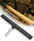12-inch black lathe tool rest with a silver 5/8-inch post for woodturning