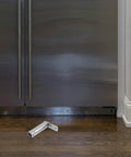 Kickass Replaceable Stainless Steel Freezer Door Hinge Anti-Rust Replacement For Small Refrigerator Model HW-02 on wooden floor