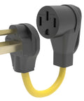 Nema 10-30P To 14-50R Level 2 Electric Vehicle Charger Adapter Cord 30A To 50A with yellow cable and dual plugs