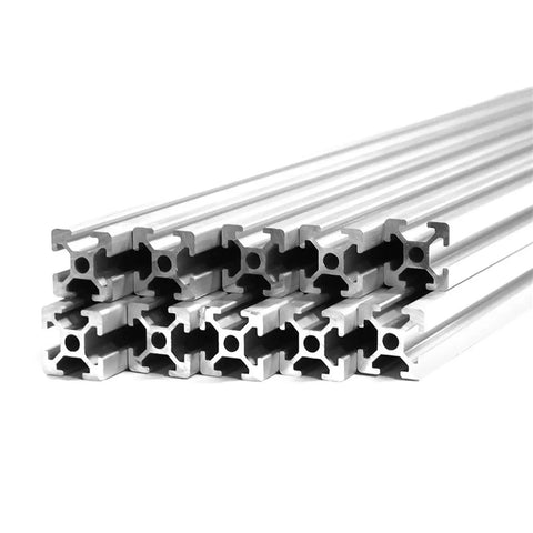 Top Tier 2 Pack Of 20x20 T Slot Aluminum Extrusion Profile With 6mm CNC European Rail Design showing stacked aluminum rails.
