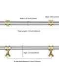 Dimensions of Six Pack 5 Inch 128mm Gold and Brushed Satin Nickel Cabinet Pulls Heavy Duty Solid Kitchen Handles for Cabinets