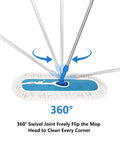 360° swivel joint on Heavy Duty 24 Inch Commercial Dust Mop With Long Swivel Handle For Wet And Dry Cleaning for easy corner cleaning.