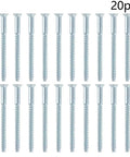 M7 Self Tapping Confirmat Style Furniture Screws Set, Carbon Steel With Zinc Plating, Hex Socket, Rust Resistant 10x85mm, 20 Pack