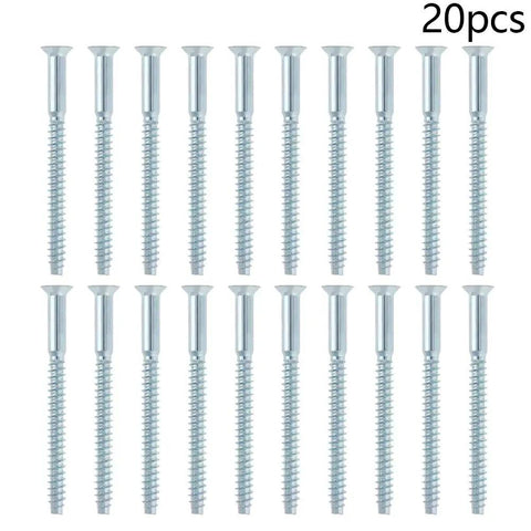 M7 Self Tapping Confirmat Style Furniture Screws Set, Carbon Steel With Zinc Plating, Hex Socket, Rust Resistant 10x85mm, 20 Pack