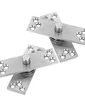 Heavy Duty Stainless Steel Rotatable Door Pivot Hinges 2 Pack Floor To Ceiling Pivot Hinges For Smooth Up And Down Door Movement Silver Hidden Pivot Design Built To Last And Rock Solid; silver hidden pivot hinges set