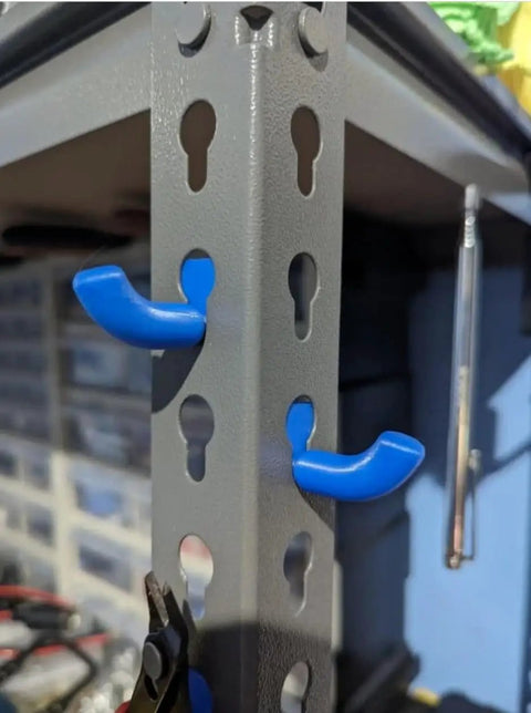 Heavy Duty Garage Shelf Hook For Keyhole Slots, Slide In Storage And Organization For Shelves, Durable Workshop Organizer