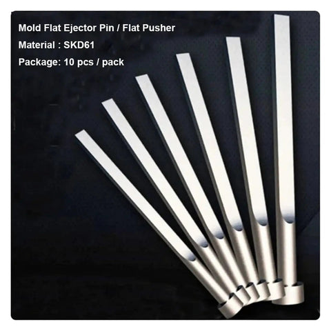 Pro Grade Flat Ejector Pins And Ejector Blade Set For Plastic Molds SKD61 Mold Accessories shown in packaging