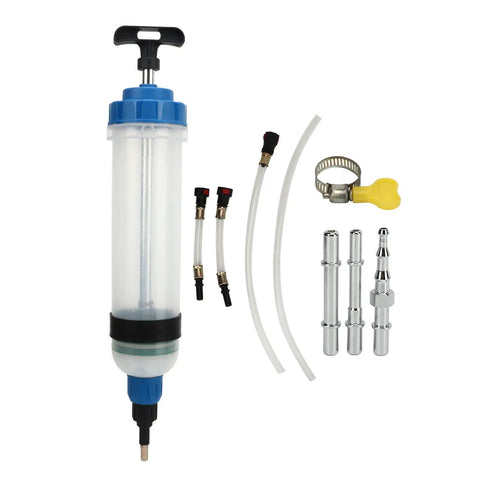 Ultimate 1.5L Fluid Extractor Engine Oil Syringe With Smart Arrow Case Master Cylinder Transfer Pump and connectors.