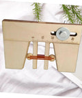 Wooden Mooring Tools Set for Ship Building Models with scale display on light background