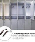 4 Piece Universal Lid Support Hinges Built Tough Partial Wrap Cabinet Hinges With Soft Close For Wooden Boxes Interior Use