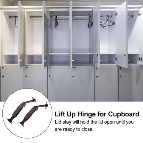 4 Piece Universal Lid Support Hinges Built Tough Partial Wrap Cabinet Hinges With Soft Close For Wooden Boxes Interior Use