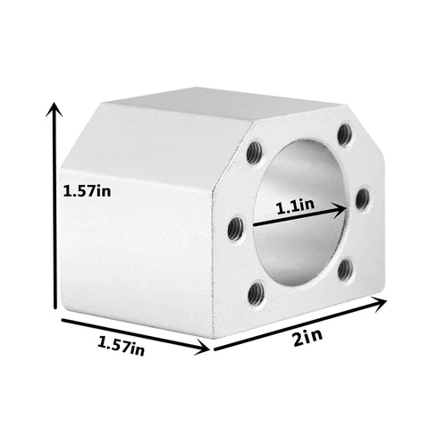 DSG16H ball nut housing for SFU1605 Ball Screw Kit 1050mm RM1605 with dimensions shown