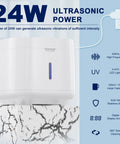 Pro Grade Ultrasonic Retainer Cleaner Machine for Dental Appliances, 300ml SUS 304 tank, 24W with UV light