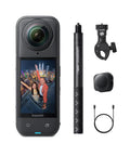 8K 360 Degree Action Camera Bundle For Ride Ready Motorcycle Rides Waterproof with dual sensors and invisible selfie stick