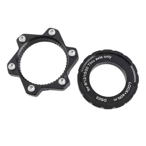 Center Lock Hub Adapter Aluminum Alloy 6 Bolt Disc Brake Rotor With Stainless Steel Washer For Mountain Bicycle Easy Install