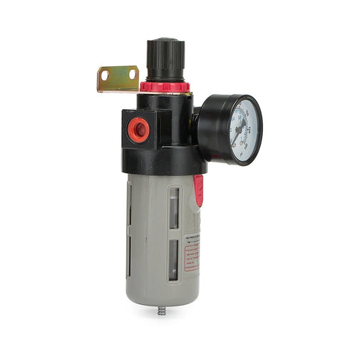 All In One Pro Grade Air FRL Unit With Filter Regulator Lubricator And Separator For Quarter Three Eighths And Half Inch Lines