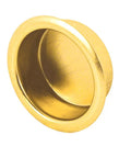 Solid Brass Sliding Closet Door Finger Pulls For Bypass Doors, Easy Grab 3/4 Inch To 1-3/4 Inch Thick, Polished Brass Finish, 5/16 Inch Deep, No-Fuss Hardware Upgrade, 4 Pack.