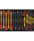 Insulated 49 Piece One Half Inch Square Drive Tool Kit, 1000V Rated, Pro Grade Sockets And Drivers for electrical work