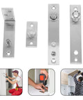 Heavy Duty Stainless Steel Pivot Door Hinges For Interior Doors And Cabinets 1 Pair Concealed Intersecting Hidden Hinges With Mounting Screws Built Tough For Large Doors FELTECHELECTR