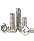 304 Stainless Steel Hex Socket Flat Head Furniture Bolts Set For Woodworking M4 25mm 10 pieces, flat head hex drive screws