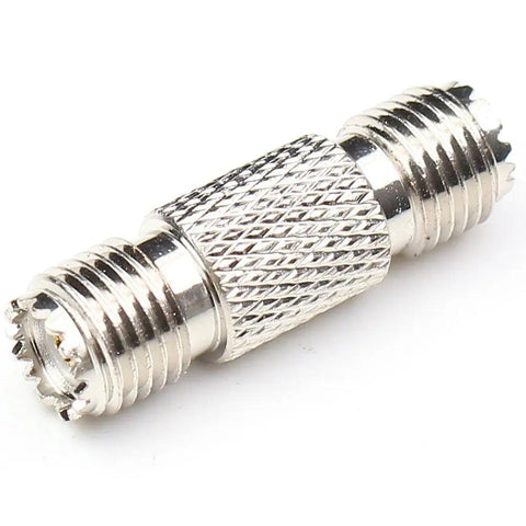Mini UHF Female To Mini UHF Female RF Coaxial Connector Adapter Coupler For Ham Radio CB Marine VHF Gear 50 Ohm Coax Cable 2 Pack Set