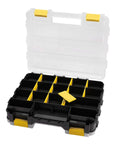 Open Double Sided 34 Compartment Hardware Organizer Box With Removable Dividers Transparent Durable Plastic Case For Nuts