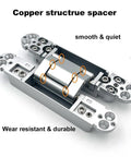2 Pack Hidden Door Hinges For 6 Inch Doors With 3 Way Adjustable Concealed Hinges Zinc Alloy For Slick Invisible Doors And Feature Walls 180 Degree Swing Silver, smooth and quiet mechanism.