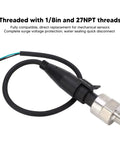 Stainless Steel Pressure Transducer For Zero To Twenty MPa With One Eighth Inch NPT Port And Five Tenths To Four And A Half Volt Output Water And Oil Compatible Sensor Built To Last That Directly Replaces Mechanical Gauges In Liquid Systems