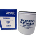 Volvo Penta 3862228 water separating spin on gasoline fuel filter for marine V6 V8 engines 1994 through 2007 replacement part
