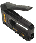 Carbon Fiber Body Workhorse 2 In 1 Staple Gun Tacker for Heavy Duty Staples and 18 Gauge Brads Lightweight Pro Tool.
