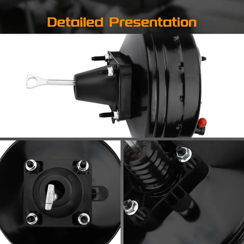 Heavy Duty Vacuum Power Brake Booster For Chevy Silverado 1500 And Gmc Sierra 1500 2007 To 2011 Dual Diaphragm close-up view with mounting details.