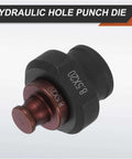 Hydraulic Hole Punch Die Set For Electric Punching Machine MHP-20 JP-20, Oval 8.5x20mm, burgundy and black finish die