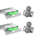 Heavy Duty Sliding Door Roller Kit For Wardrobe And Closet Repair Featuring Steel Frame With Nylon Reinforced Fiber Wheels High Load Bearing And Wear Resistant Design Prevents Squeak Forever Make Doors Roll Smooth Like Butter Every Single Day, 4-pack rollers