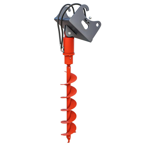 Beefy Heavy Duty Auger Attachment 9.8 By 47.2 Inch For Mini Skid Steer Wheel Loader Quick Hitch Compatible Soil Digging