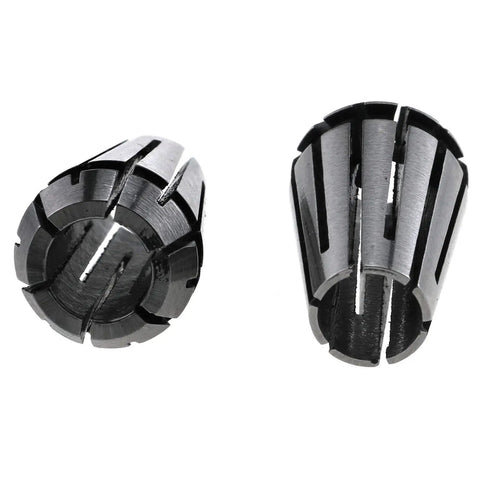 1/4 Inch ER11 Collet Chuck Set For CNC Milling And Engraving Machines, showing two 65Mn steel spring collets.