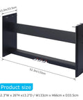Dimensions of Beefy Wooden Piano Stand With Built-In 3 Pedal System For Yamaha P515 And P525 Digital Piano Keyboard shown