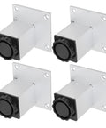 4-pack Aluminum Square Sofa Leg Set Adjustable 60mm Cabinet Foot Furniture Hardware Fittings Beefy Support for Sofas