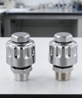 2-Pack NPT Threaded Breather Cap Reducer With 40 Micron Oil Filter For Gear Tanks, steel material, designed for airflow control.