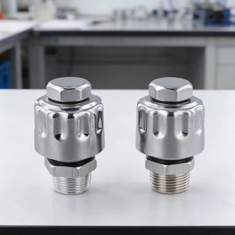 2-Pack NPT Threaded Breather Cap Reducer With 40 Micron Oil Filter For Gear Tanks, steel material, designed for airflow control.