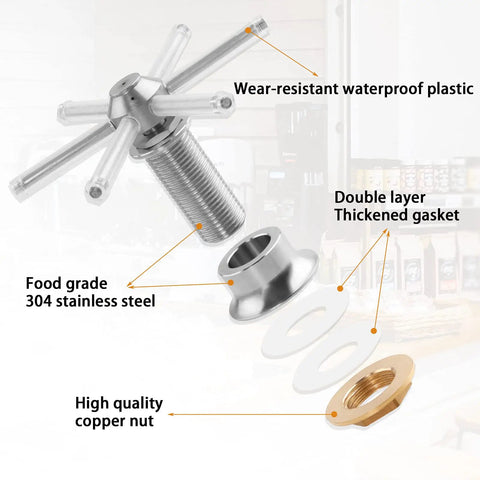 Slick No Sweat Portable Pitcher Rinser For Home Bars And Restaurants Heavy Duty Stainless Steel Splash Cup Washer parts with 304 stainless steel and plastic