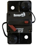 Buyers Products CB251PB 250 Amp Circuit Breaker with manual reset button, waterproof housing, designed for heavy duty applications.