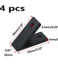 4 Pack 45 Degree Aluminum Corner Brackets For 3030 Extrusions Black With Mounting Screws And Nuts, aluminum profile accessories, size details