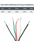 Wire definition for incremental magnetic rotary encoder 38mm OD with 6mm shaft ABZ push pull output for easy installation