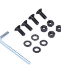 Track Connector Plate Kit For Sliding Barn Doors, Carbon Steel Hardware Fittings, screws, nuts, washers, and wrench kit