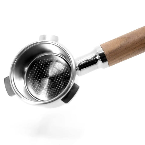 Bottomless 54mm Portafilter With Walnut And Stainless For Breville Espresso Machines That Fit Barista Express Pro Touch Bambino Plus