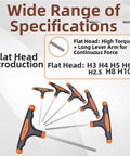UrbanHui Orange T-Handle Hex Key Wrench Set Features 11 Precision Sizes Made From Durable Chromium Vanadium Steel For Tough Jobs And Pro Grade Torque Delivery Every Time You Fix Stuff Around The House. Flat head hex key set, H2.5-H10, Cr-V steel, orange T-handle